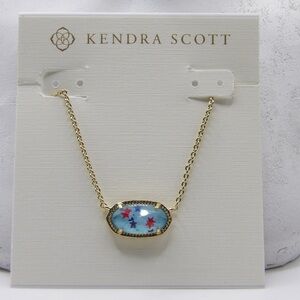 Kendra Scott Gold and Blue Necklace
